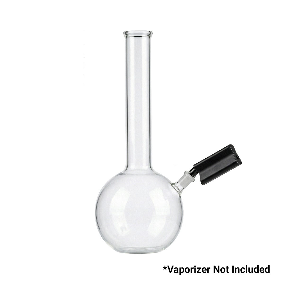 Utillian 850 Wasserpfeifen-Adapter an einem transparenten Glas-Bubbler befestigt (Vaporizer nicht enthalten)