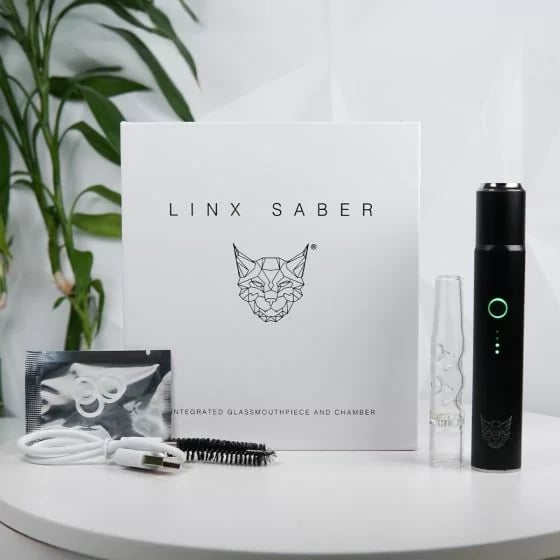 Linx Saber Trockenkräuter-Vaporizer mit Box und Zubehör