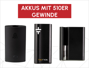 Akkus mit 510er Gewinde für Kartuschen